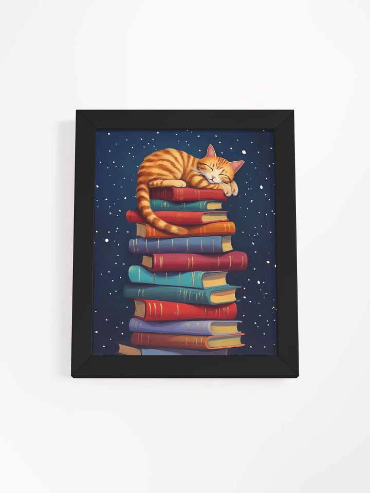 Things I Love - Cats & Books Framed Poster product image (1)