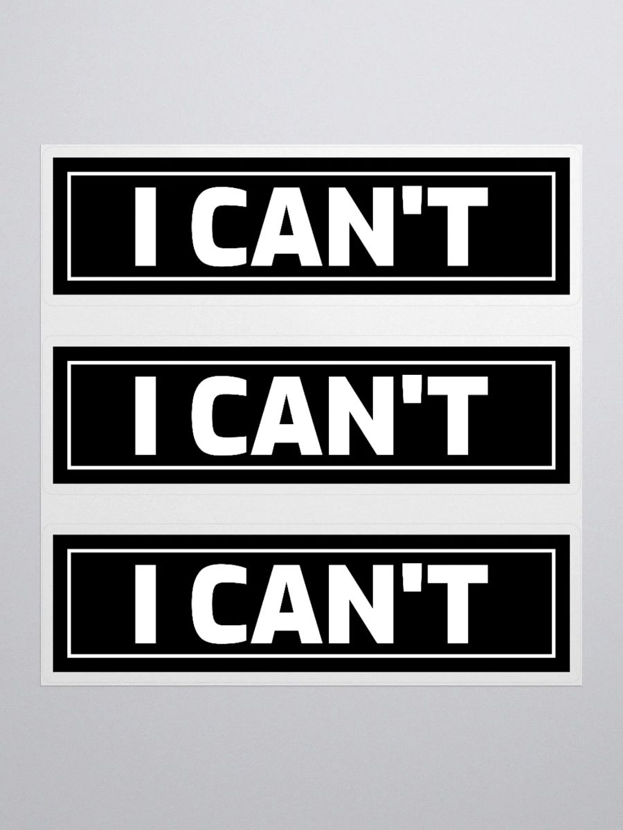 I CAN'T x3 stickers product image (1)