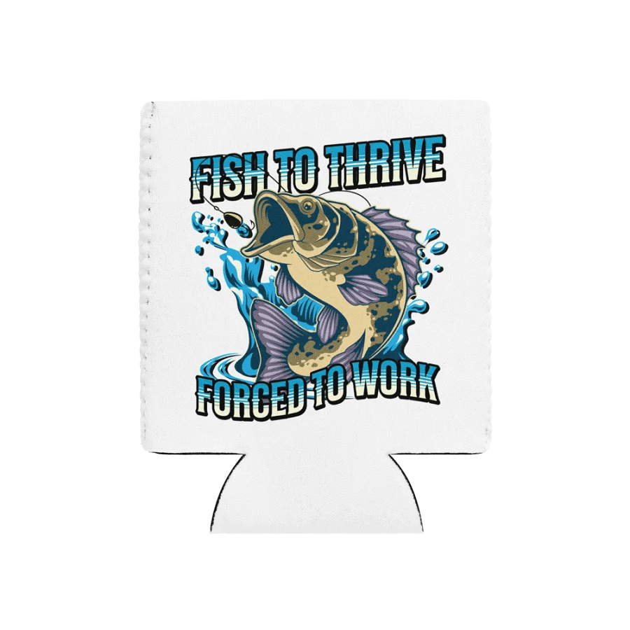 Fish To Thrive Forced To Work Splash Bass Can Cooler product image (1)