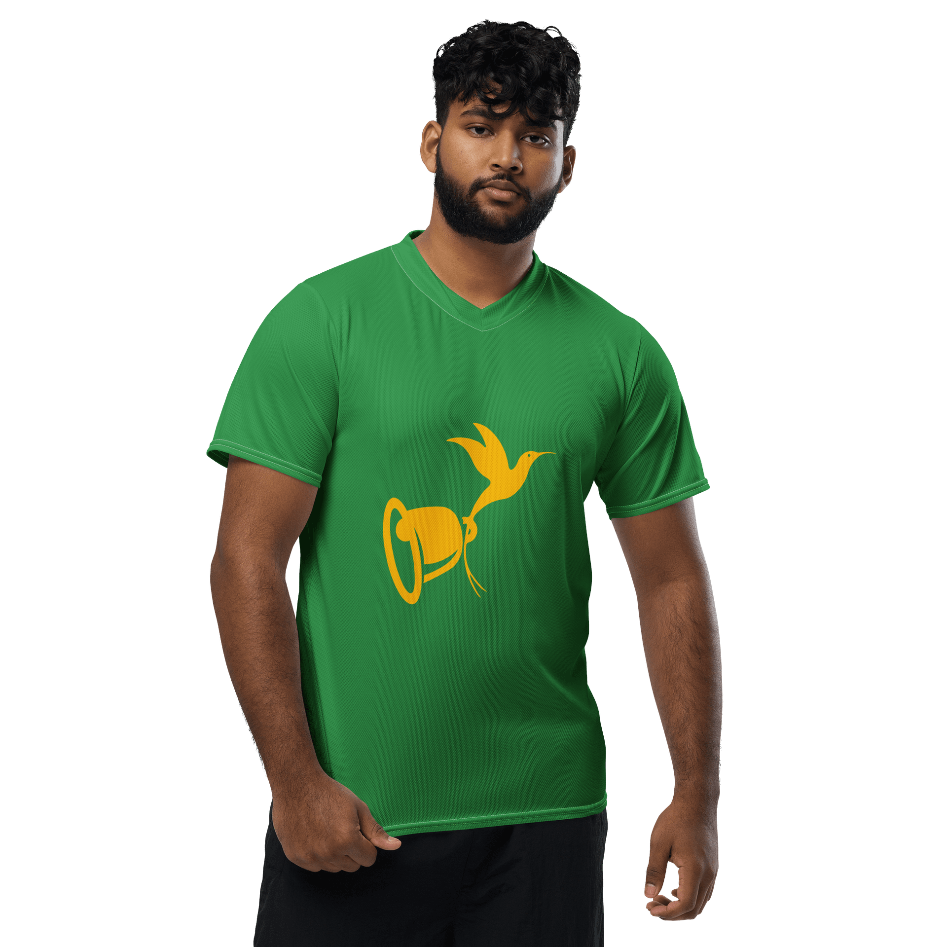 Whimsical Hummingbird Bell Recycled Sports Jersey product image (1)