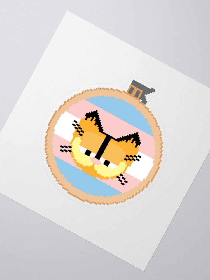 Garfield cross stitch sticker (transgender) product image (2)