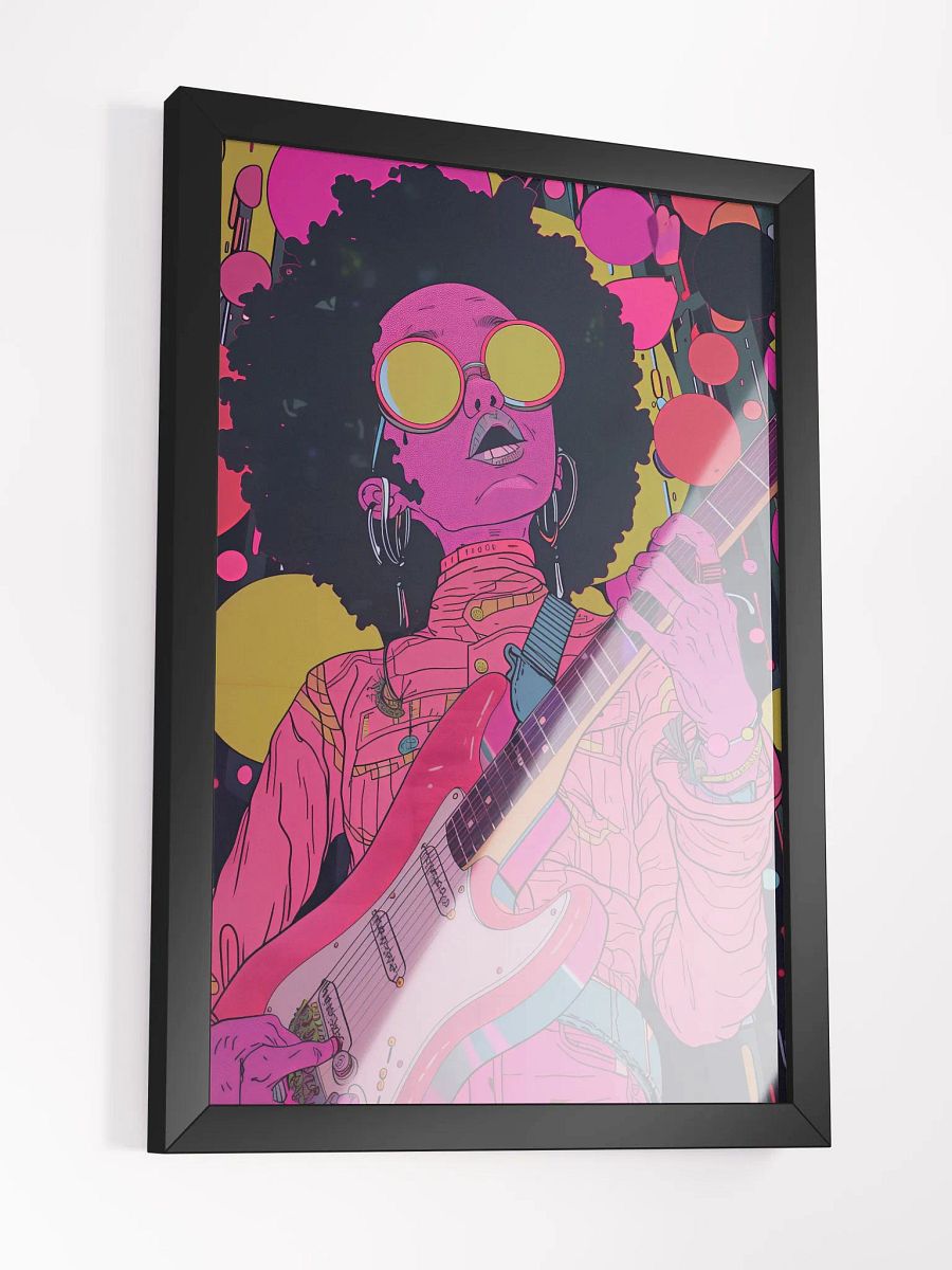 Electric Groove: Pop Art Guitar Queen Framed Poster product image (3)