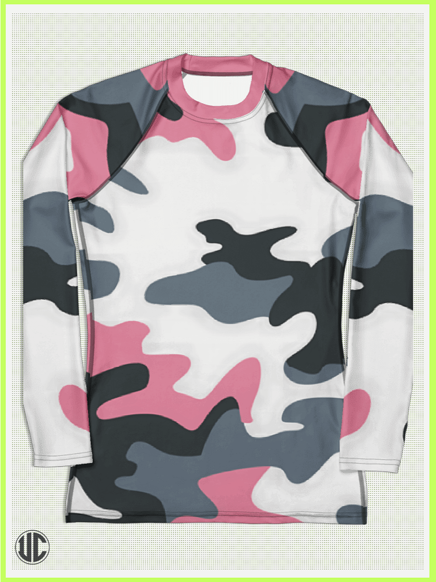 Bubblegum Pink Urban Camo - Women’s Rash Guard product image (5)