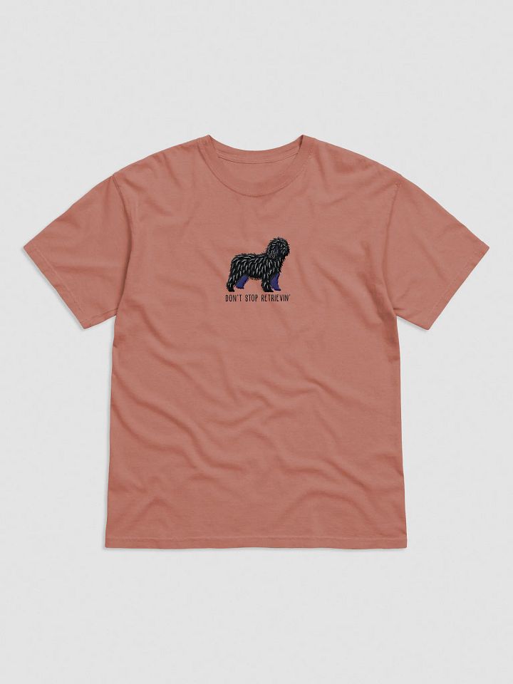 Don't Stop Retrievin' T-Shirt(Embroidered) of a Spanish Water Dog(Black) product image (17)