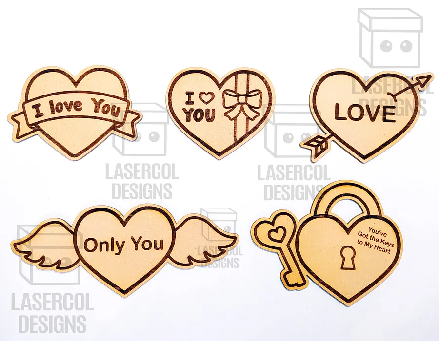 Hearts Bundle (Set 1-2-3-4) - Laser Cut Files product image (9)