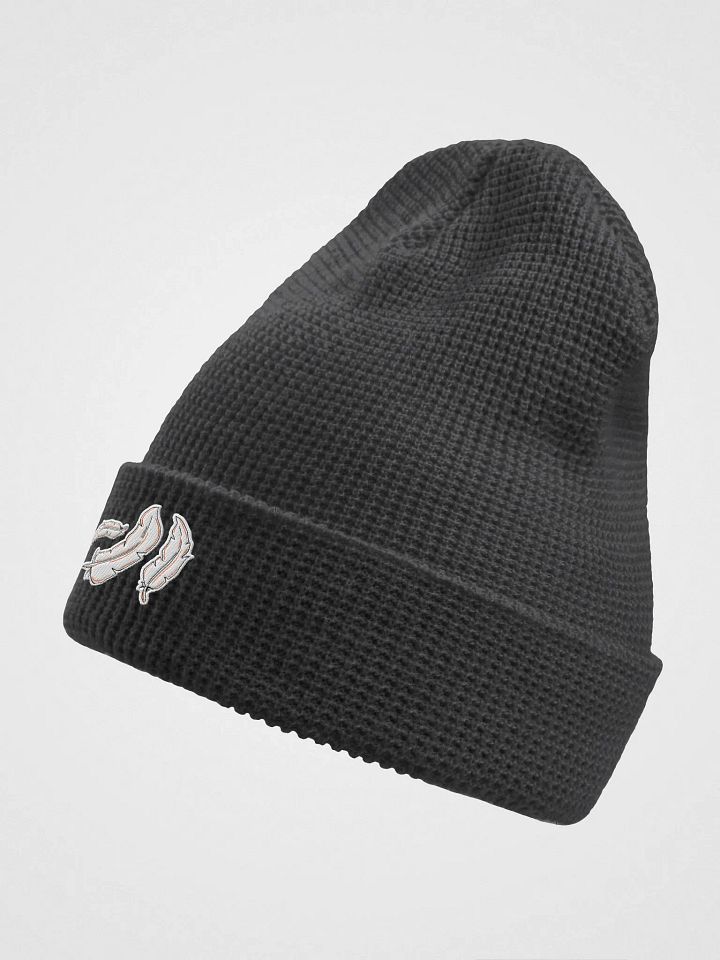 Orange Feather Light Waffle Beanie product image (2)