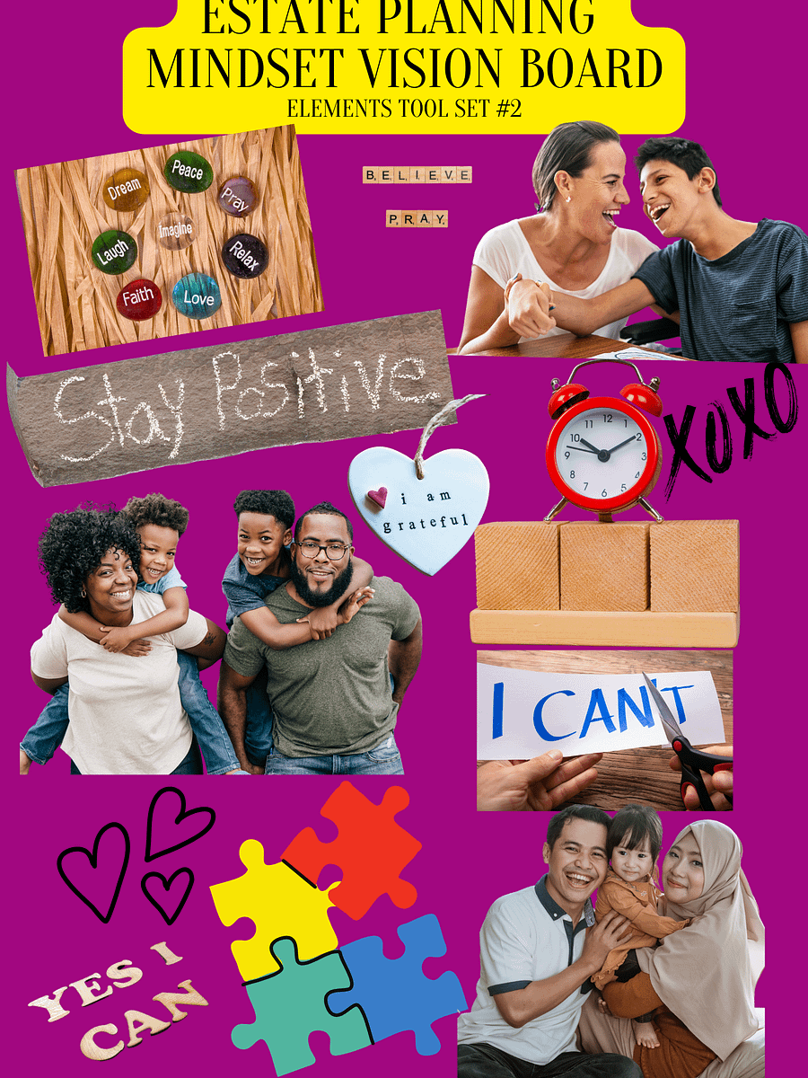 SMART MOMS ESTATE PLANNING MINDSET VISION BOARD KIT 2024-2025 product image (6)