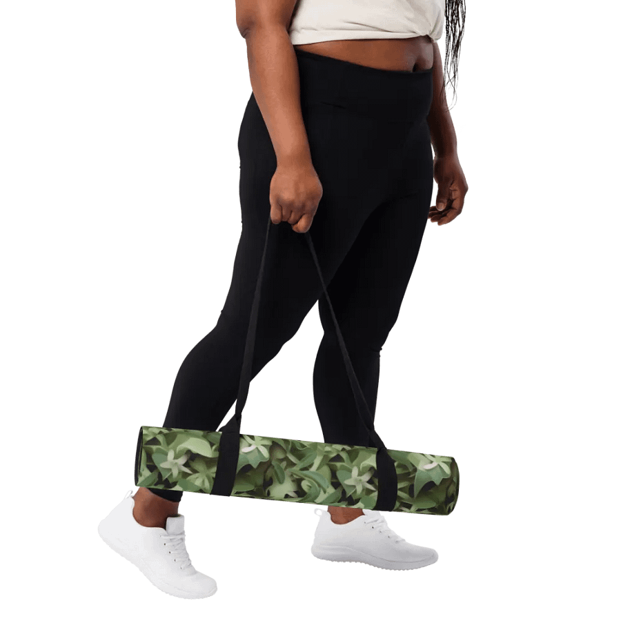 YOGA MAT DARK GREEN CAMO PATTERN product image (5)