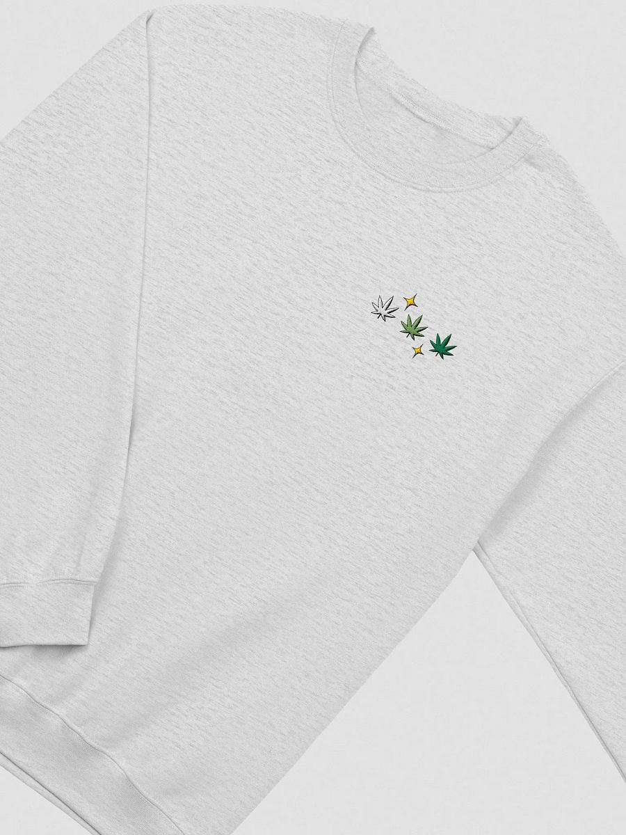 sparkle weed leaf embroidered crewneck product image (18)
