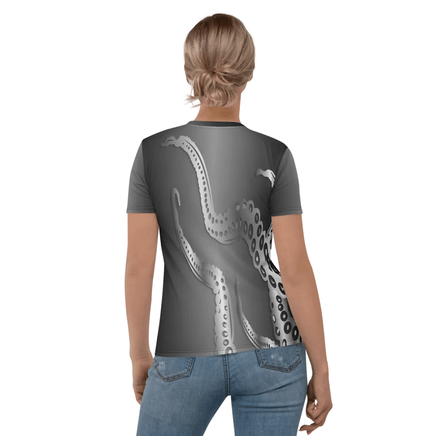 Octopus Tentacles Silver All Over Print T-shirt product image (5)