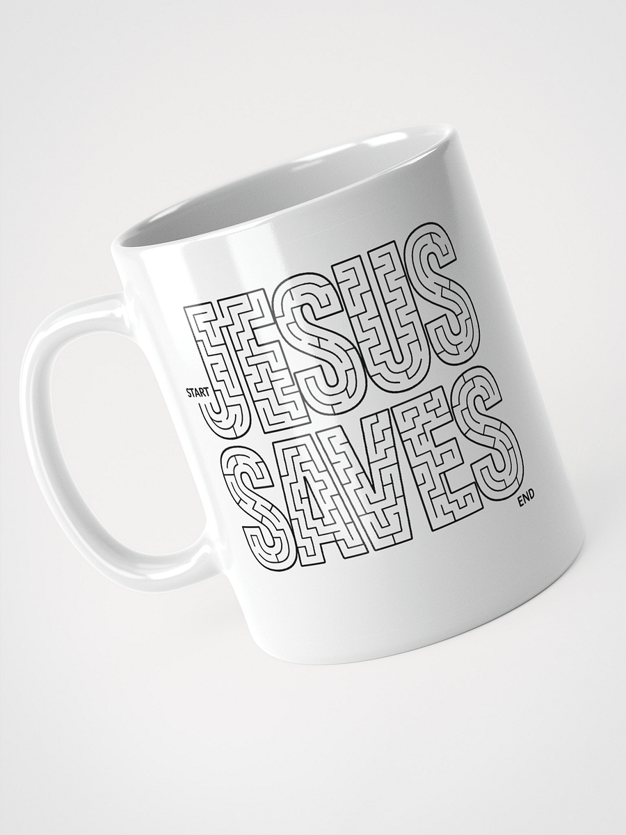 "Jesus Saves" Mazed Glossy Mug product image (7)