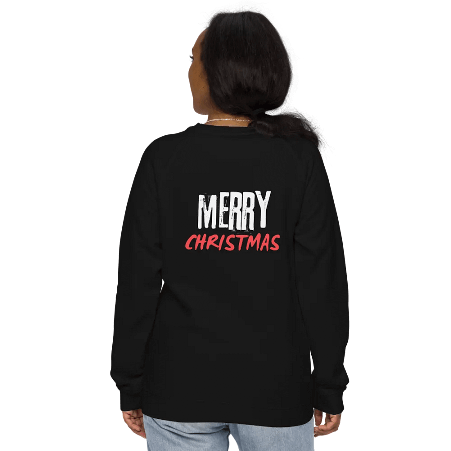 Merry Christmas Organic Comfort Raglan Sweatshirt product image (12)