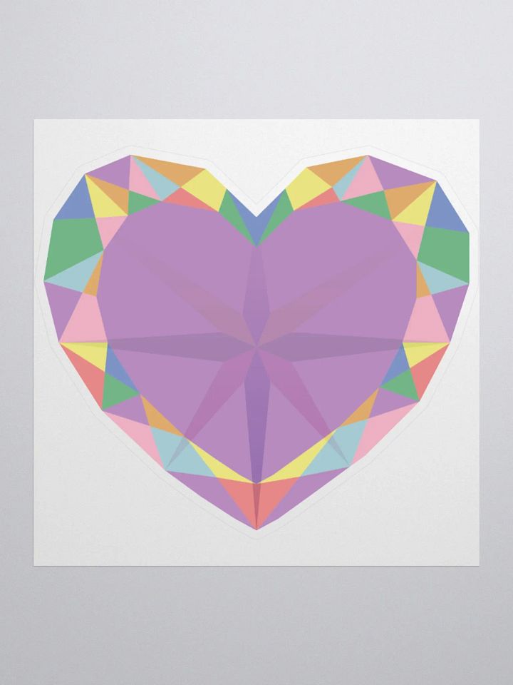 Crystal Pride Heart Cut Sticker product image (1)