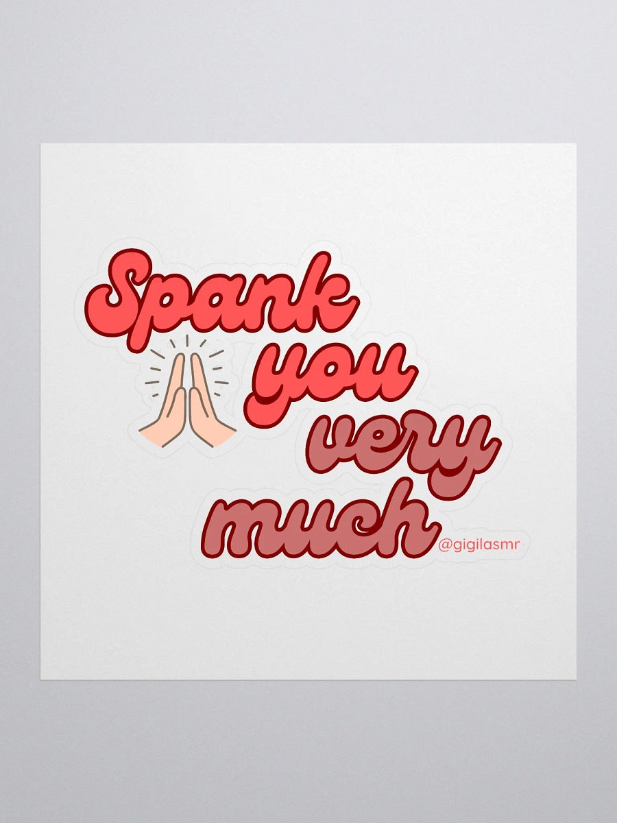 Spank You stickers (transparent) product image (1)