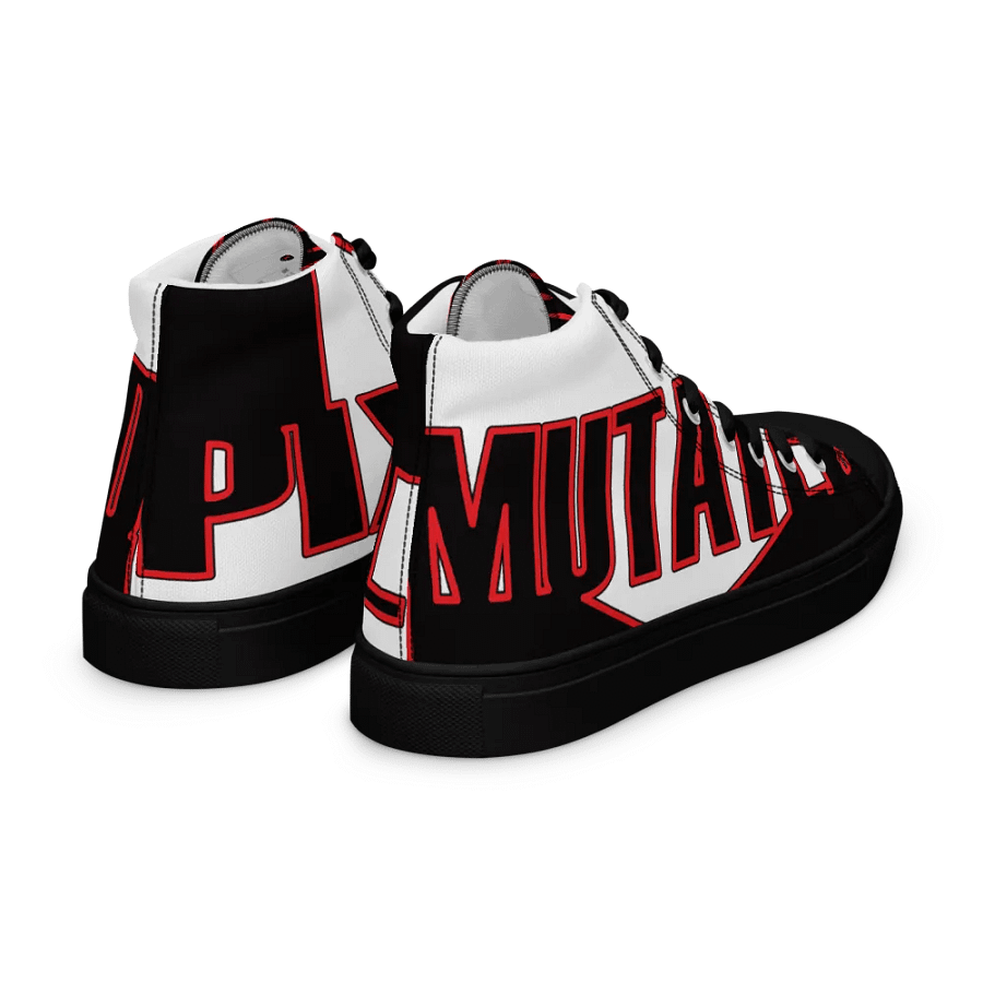 Abstract M Letter Design High Top Canvas Women's Shoes product image (11)