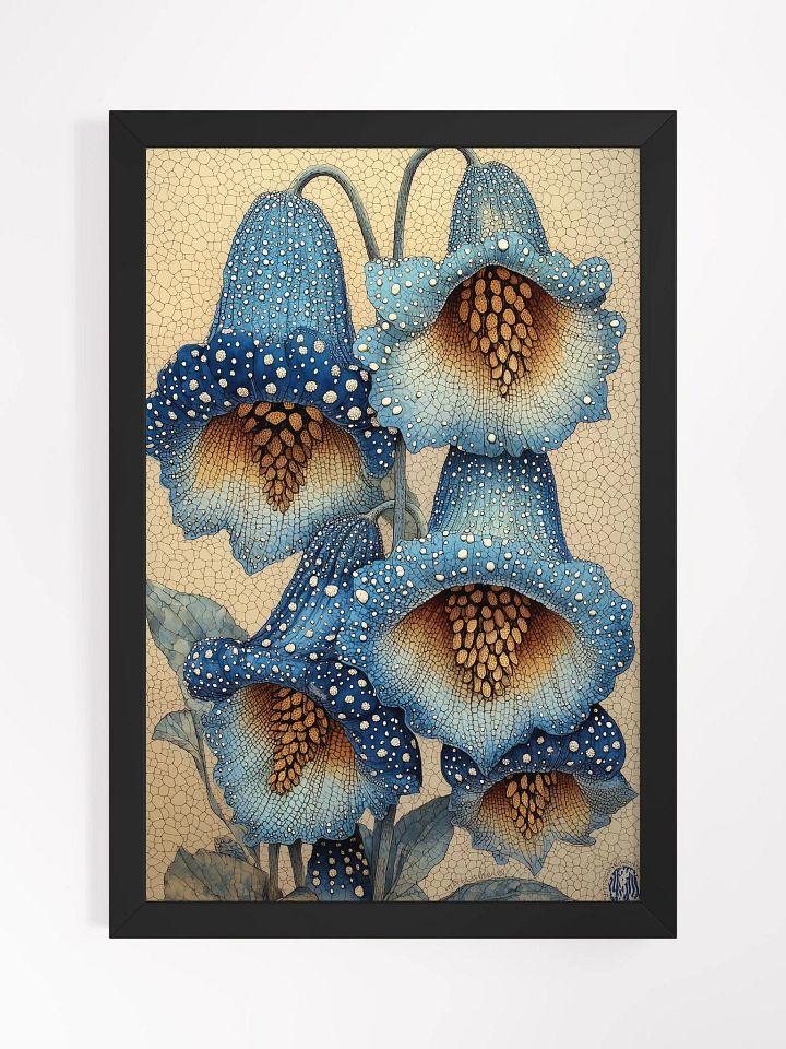 Celestial Blooms: Mystical Poster of Enchanted Blue Flowers product image (1)