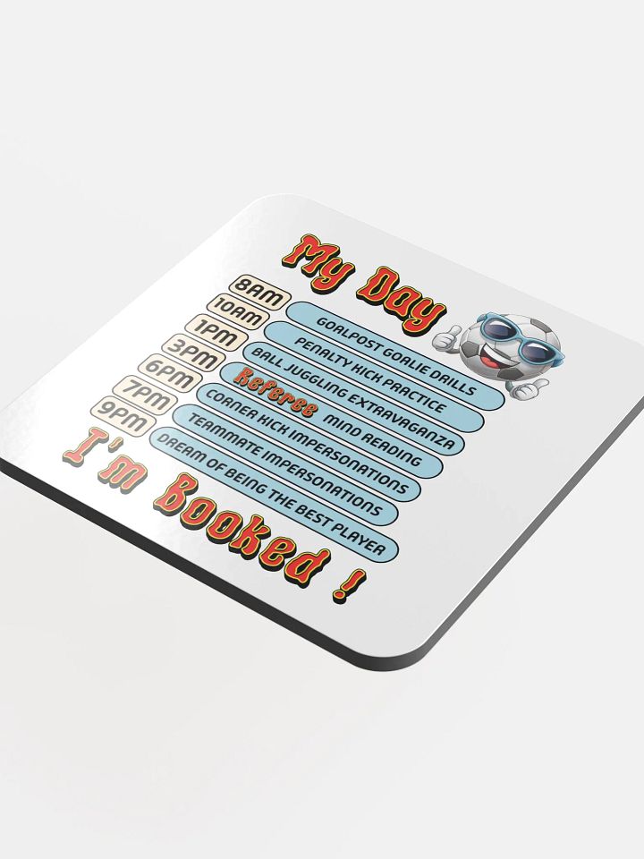 My Day Soccer Ball Daily Play Schedule Coaster product image (1)