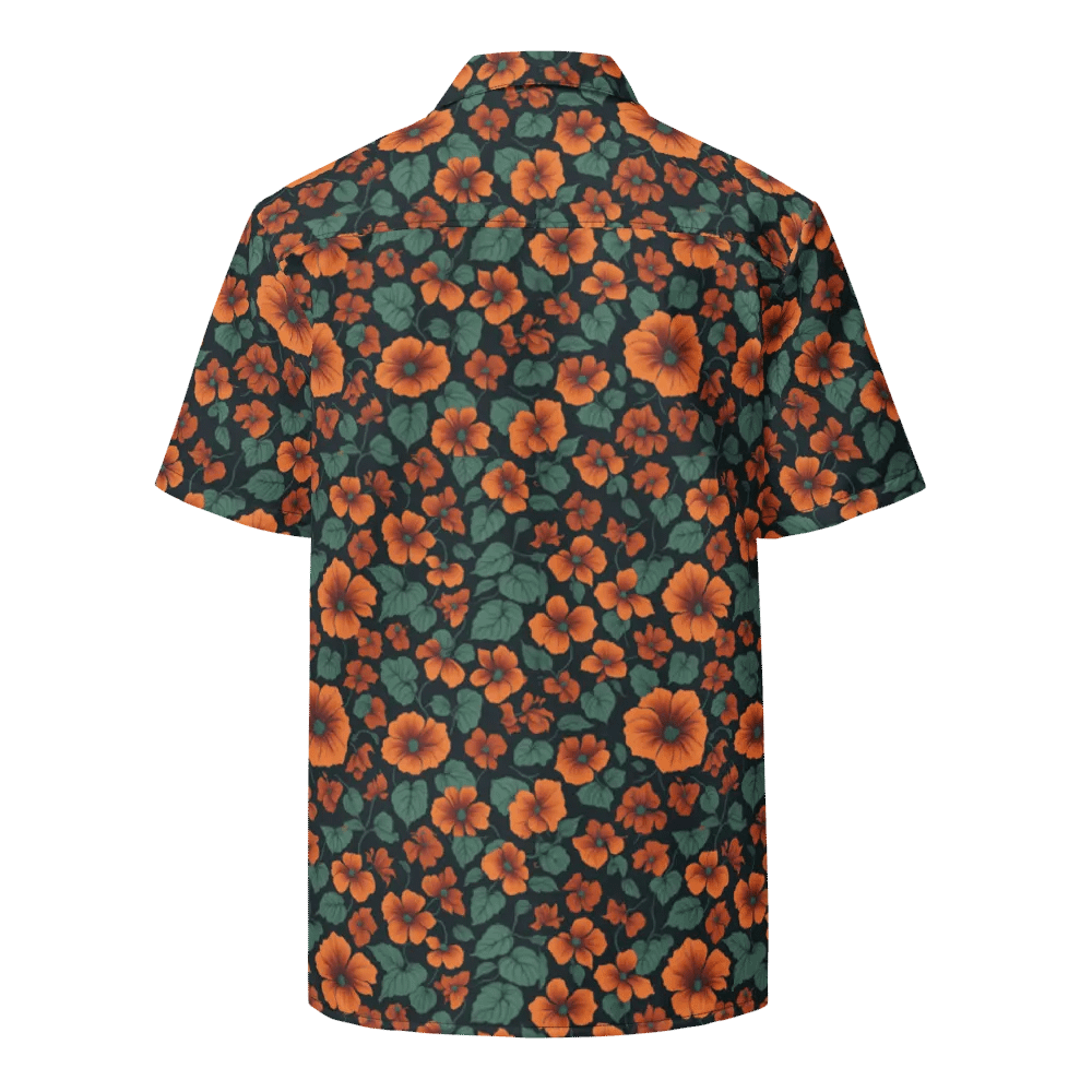 Floral Pattern Nasturtium Flowers Hawaiian Shirt product image (2)
