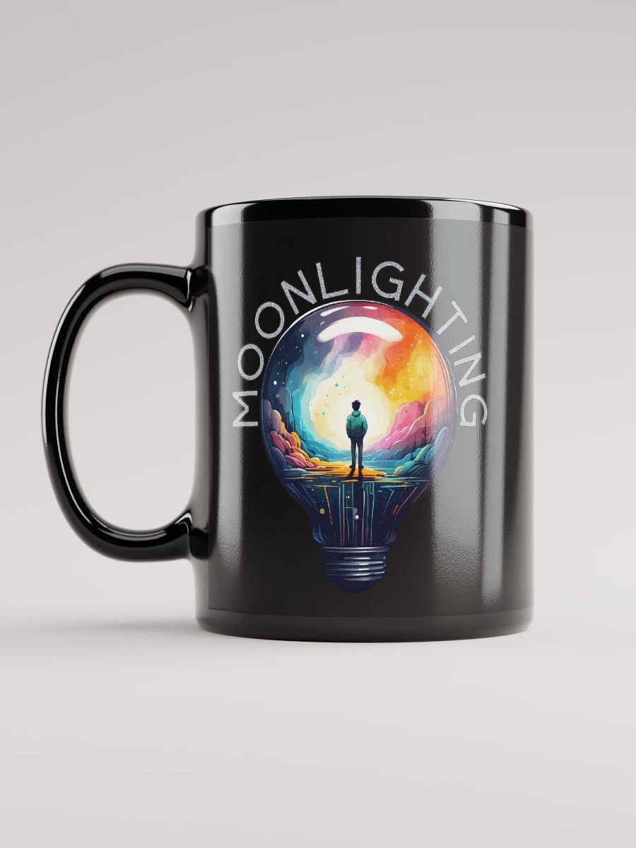 Reflective Bulbs Graphic | Black Coffee Mug | Moonlighting product image (1)