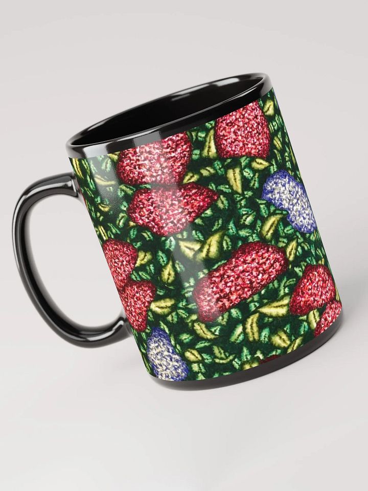 HYDRANGEAS III black glossy mug product image (1)
