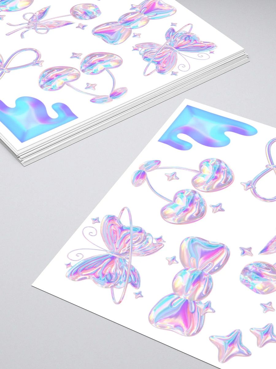 Iridescent Holographic Kiss Cut Stickers Set product image (11)