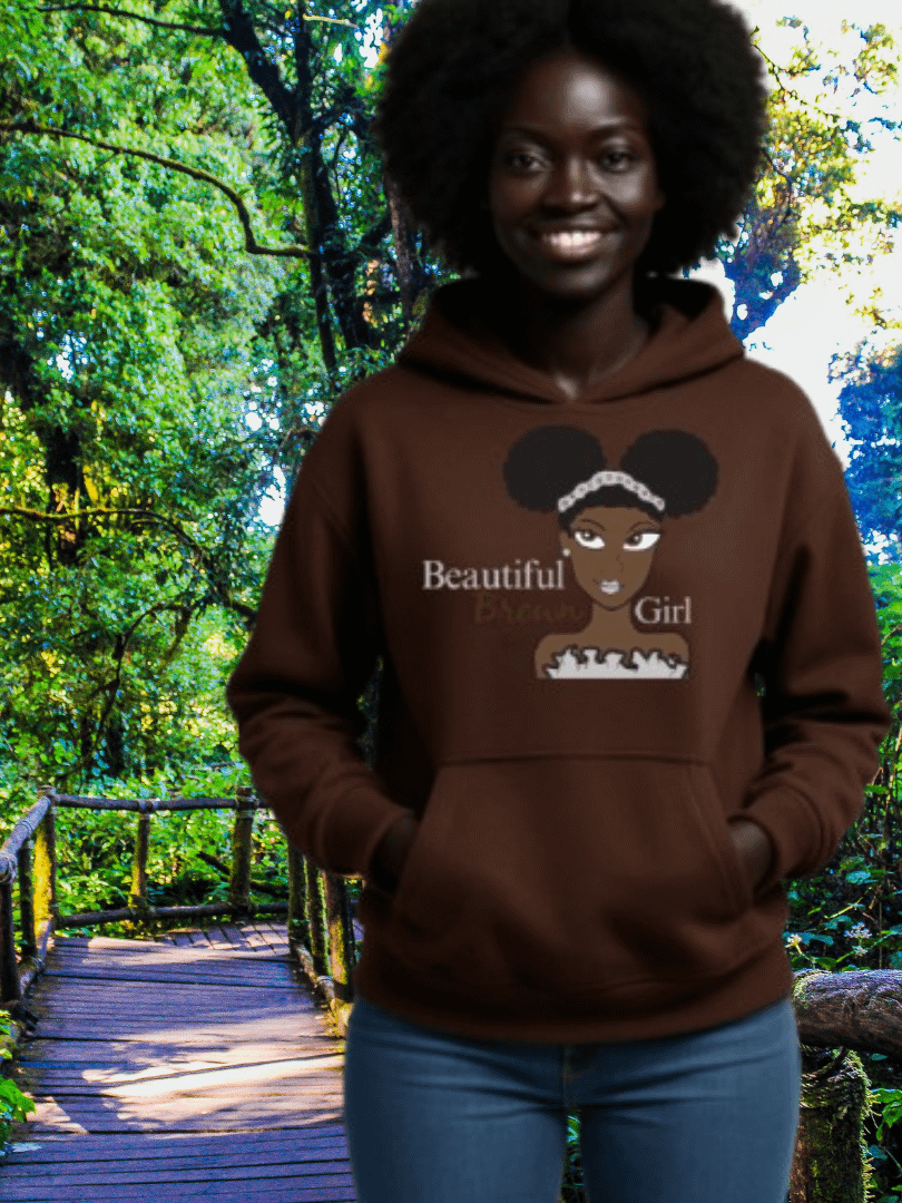 Beautiful Brown Girl Chocolate Hoodie product image (1)
