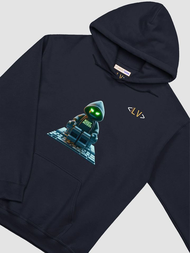 Root Access Hacker Hoodie – Cyberpunk LEGO Hero Edition | Unisex Techwear product image (2)