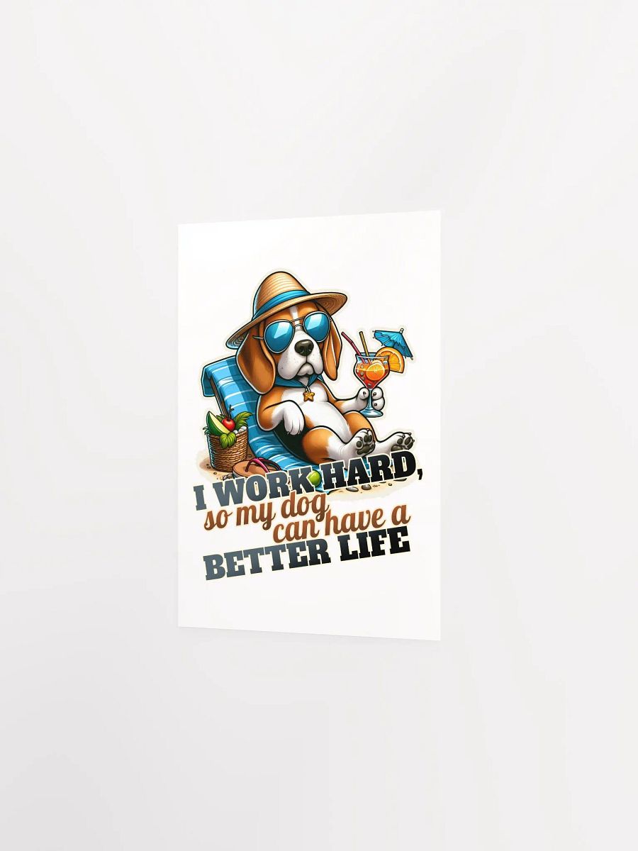 Work Hard - Beagle Beach - Poster product image (11)