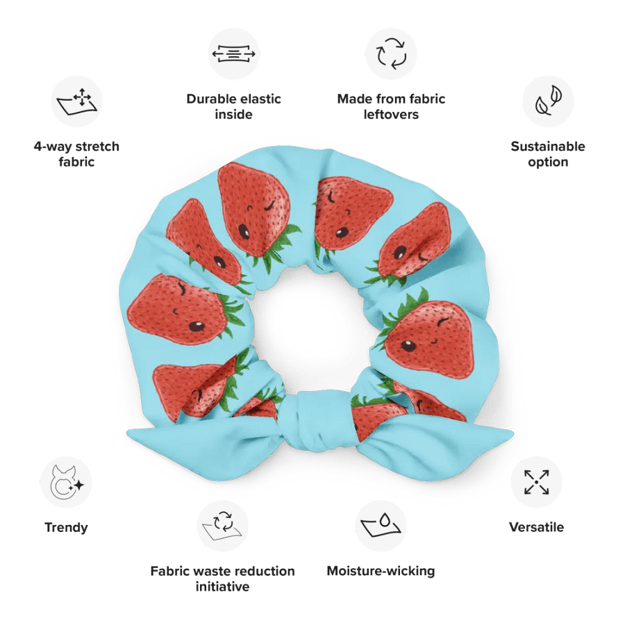 Lottie's Sweet Strawb Scrunchie - Blue product image (6)