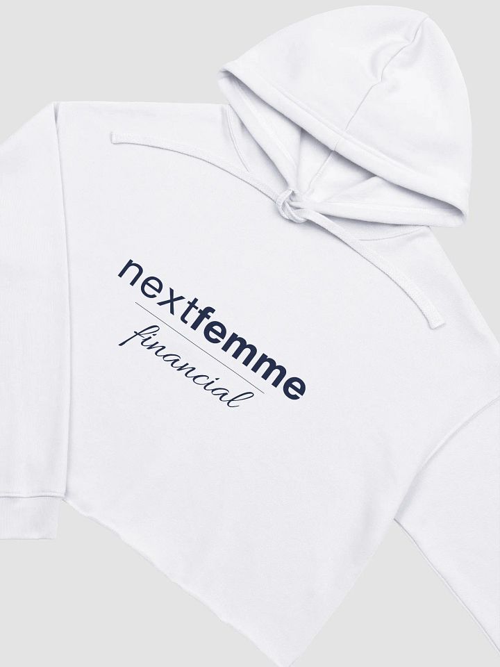 Cozy Crop Hoodie with Navy Logotype product image (2)