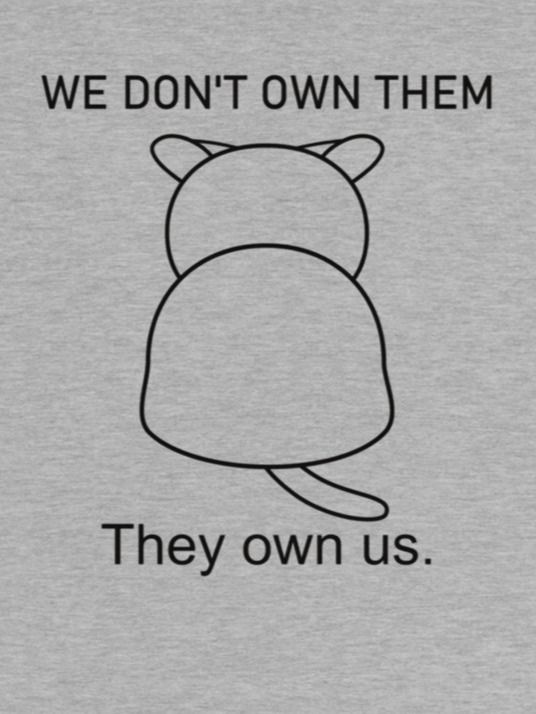 Cats Own People Unisex Long Sleeve Tee, Black Print product image (1)