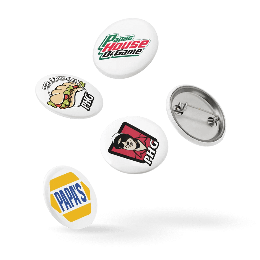 Papas House Of Game Emblem Pin Buttons product image (9)