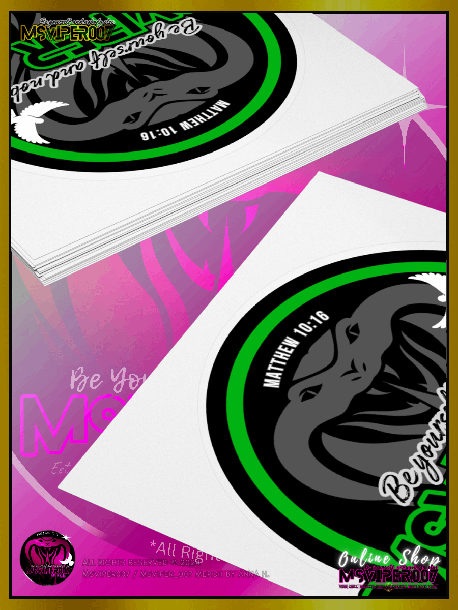 Sticker - "MsViper_007™ Brand Classic" [green/blk emblem] Support&Sport Kiss cut Stickers By Anna H. product image (4)