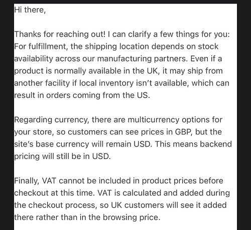 Ey up all. Hope you’re all not too hungover. 

SJ placed an order from the store and let me know it said it would be coming f...