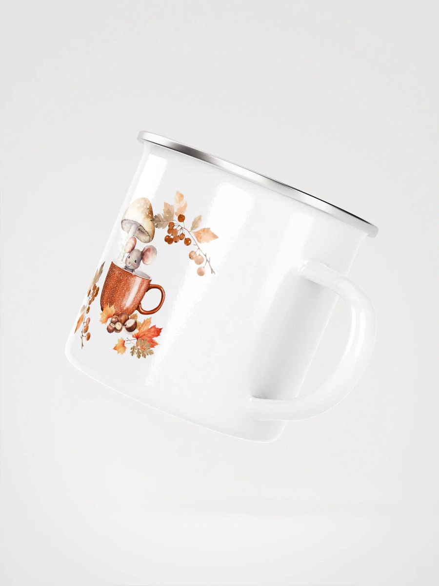 Autumn Adventure MOUSE - Enamel Mug - Herbstliche Tasse mit niedlicher Maus product image (4)