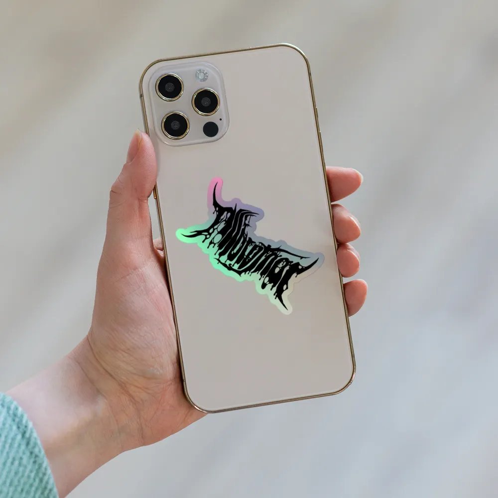 Melted Logo Sticker - Black Holo product image (6)