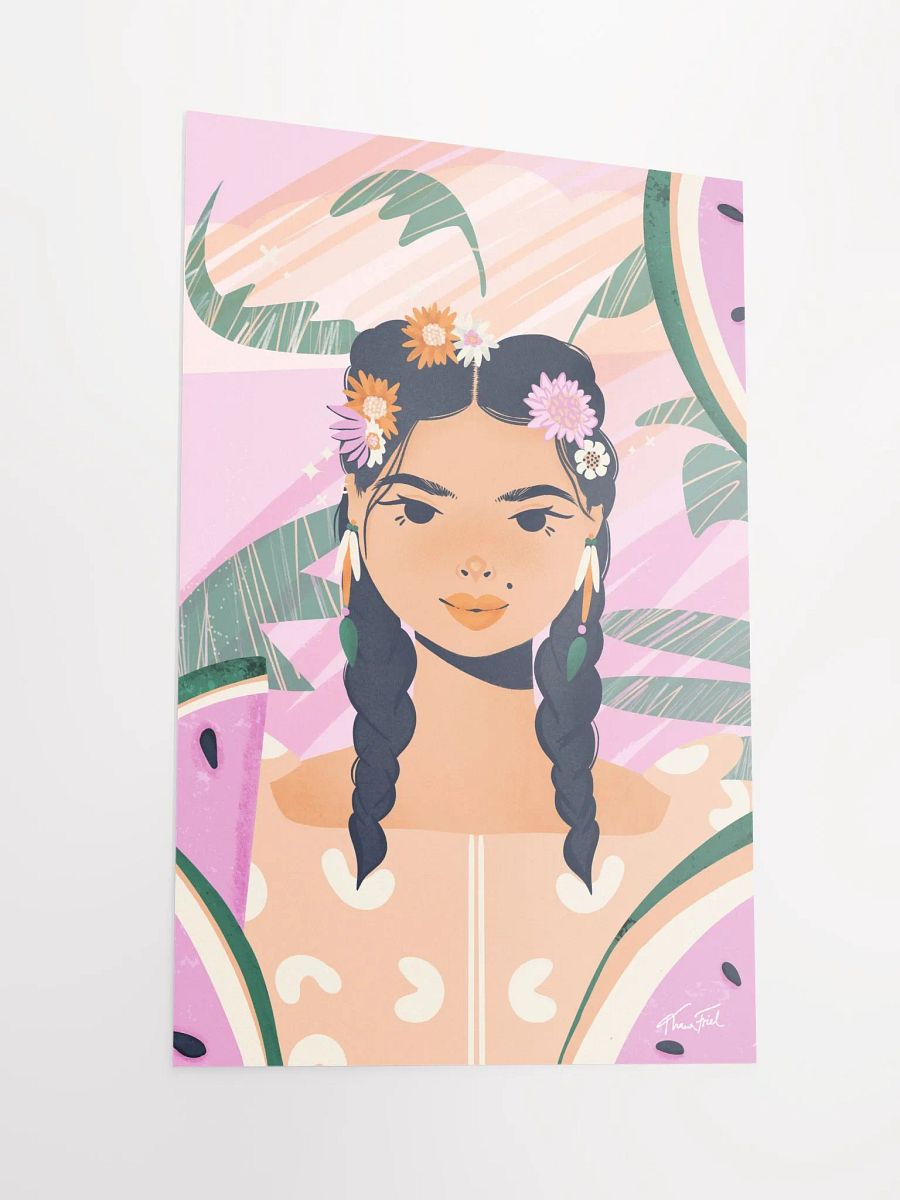 Floral Braids & Watermelon Slices • Matte Paper Poster product image (3)