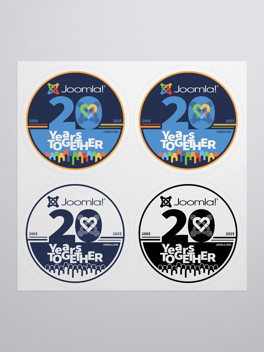 Joomla! 20th Anniversary Edition<br /> — Kiss Cut Stickers — product image (1)