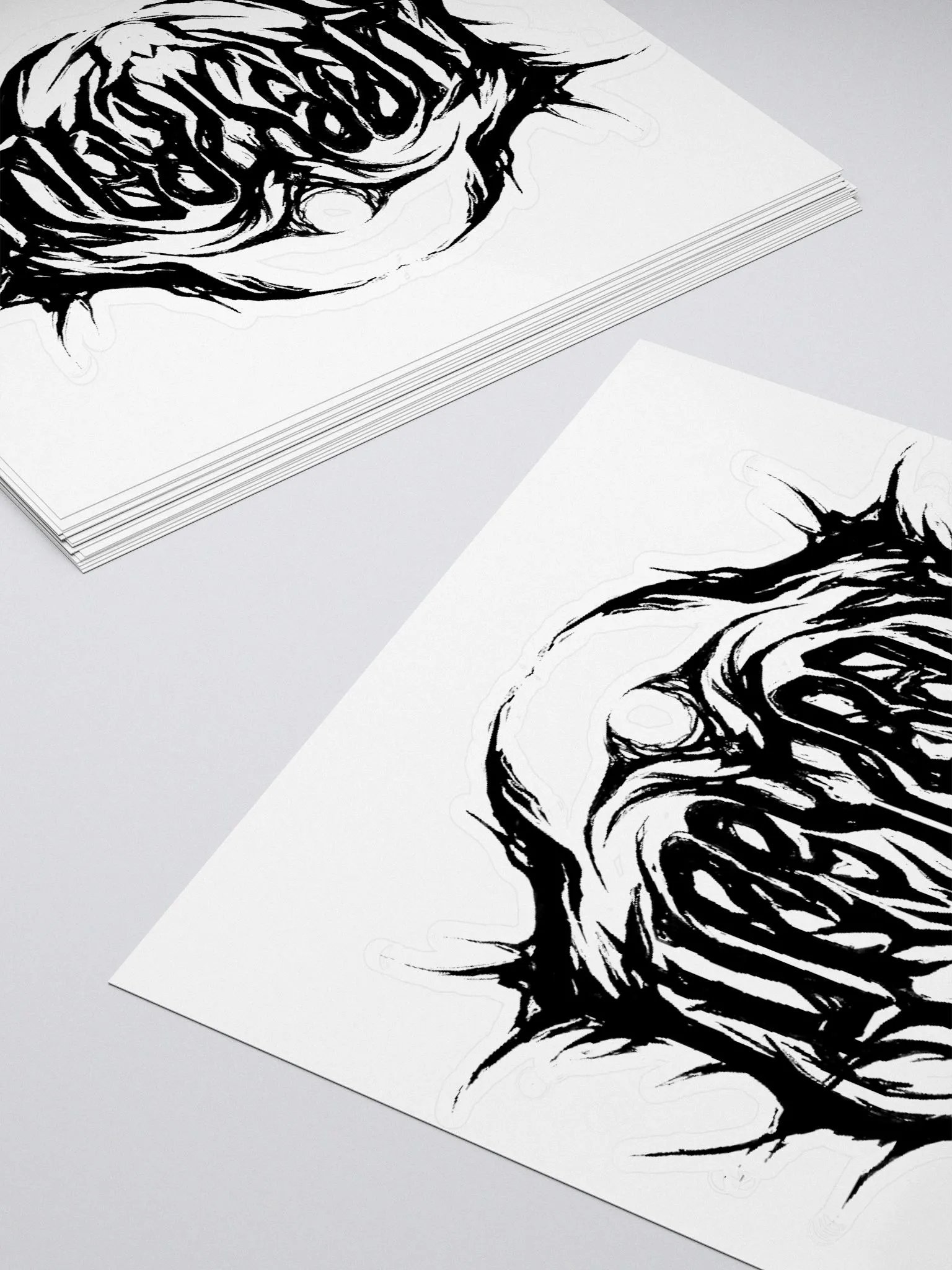 Furry Trash Sticker – Metal Logo (Black) product image (4)