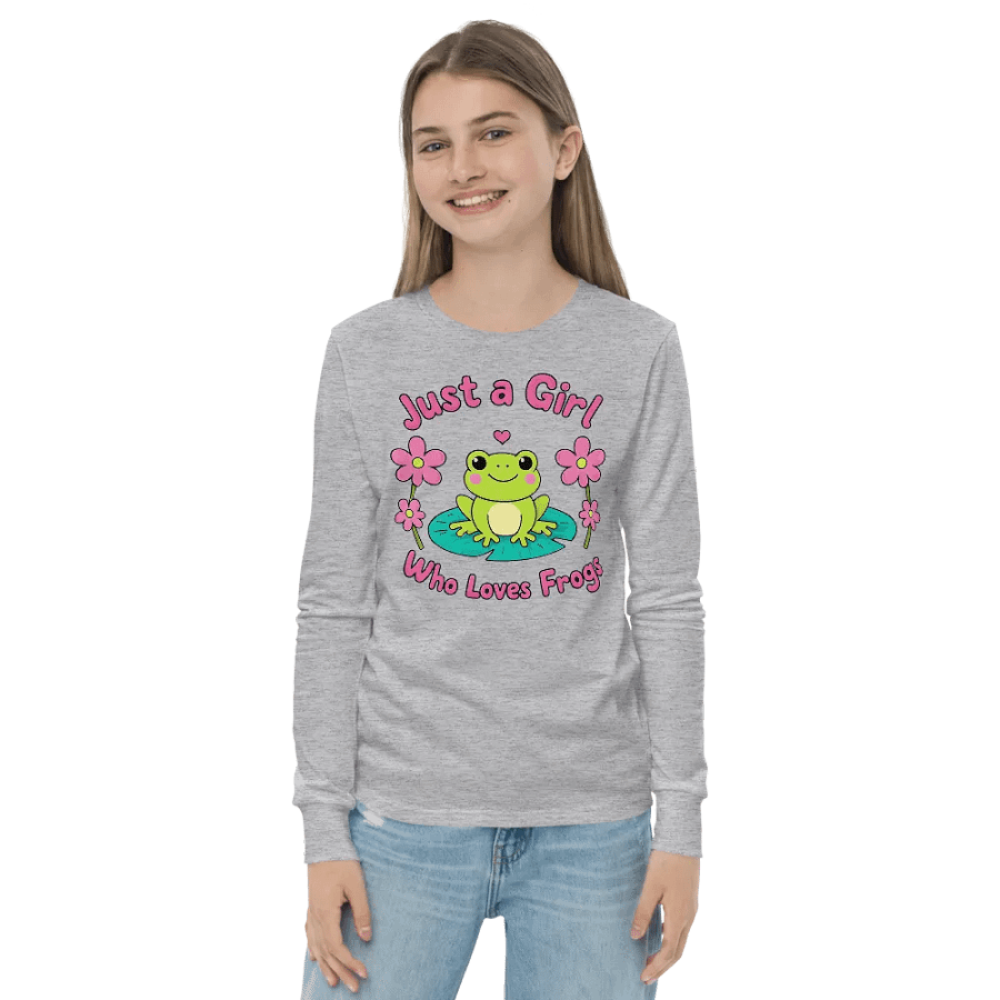 Froggy Fun Long Sleeve Tee Bella+Canvas (Kid's Unisex) product image (2)
