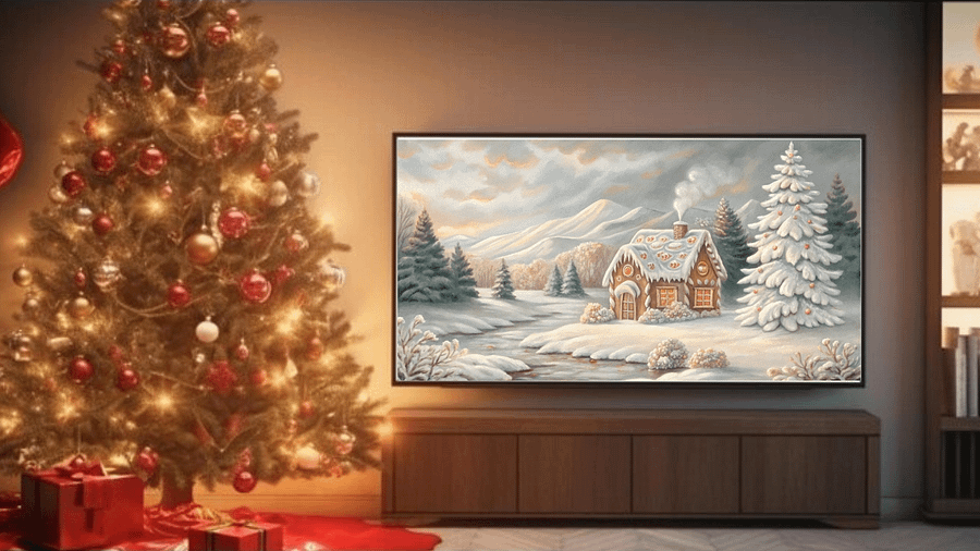 Gingerbread Cottage in Winter Wonderland - Frame TV VII product image (4)