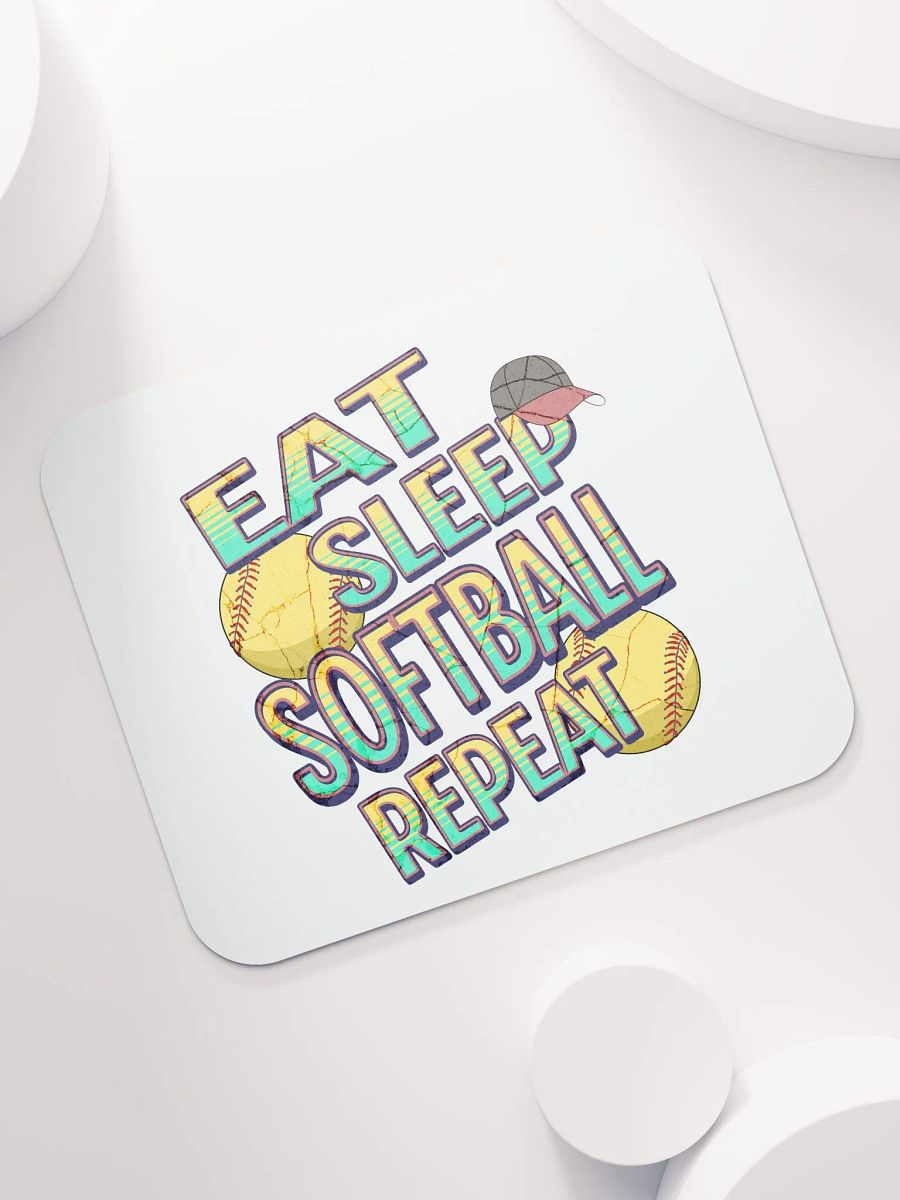 Eat Sleep Softball Repeat Lover's Dream Mouse Pad product image (5)