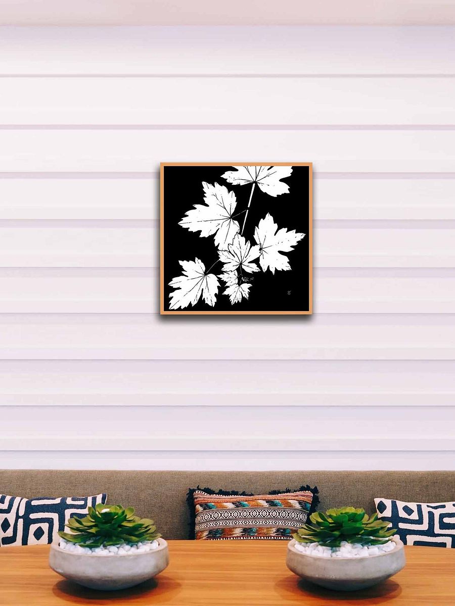 Leafy Silhouette Canvas Print - Grape Leaves Dark product image (10)