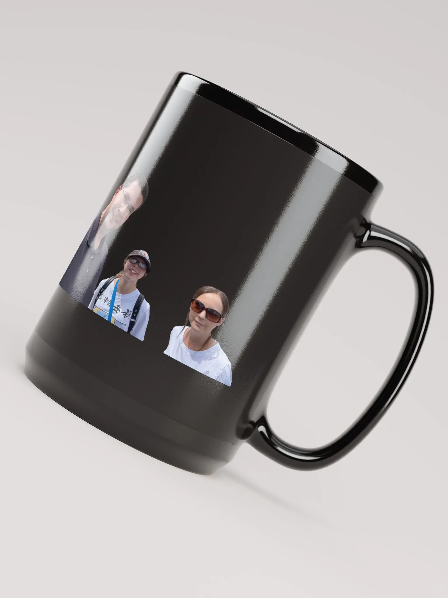 Our Micro Family Logo & Family Photo 15 oz Black Mug product image (4)