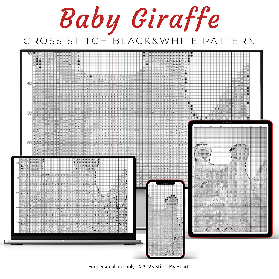 Baby Giraffe Cross Stitch Pattern product image (4)
