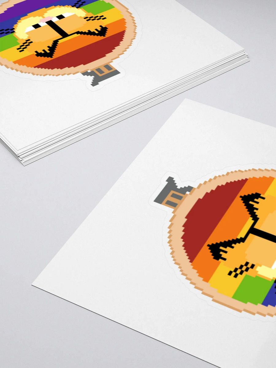 Garfield cross stitch sticker (rainbow) product image (4)