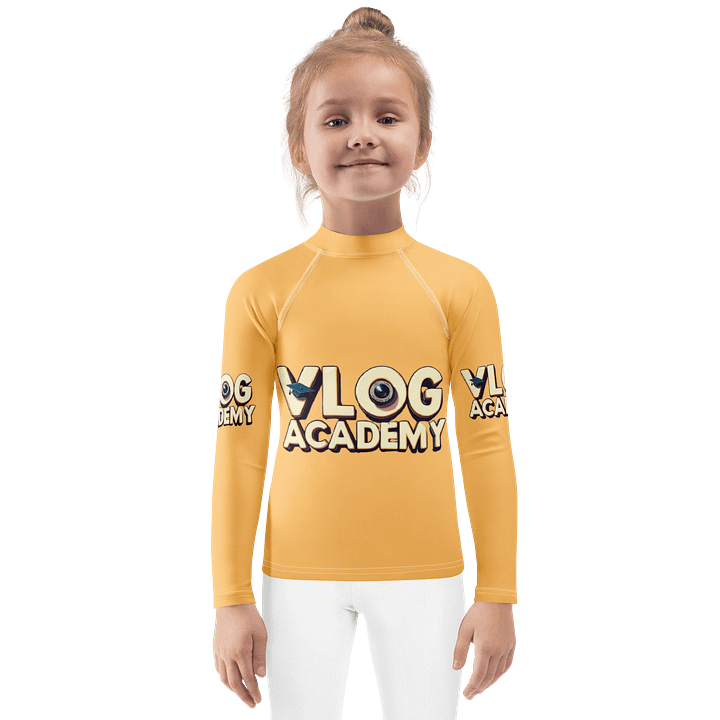 Vlog Academy All-Over Print Kids Rash Guard product image (1)