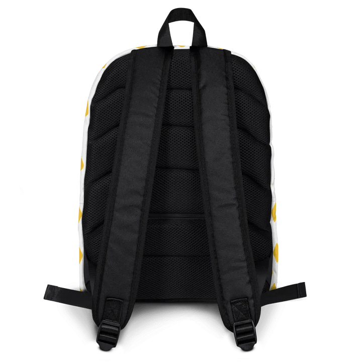 🌊 BOURNE to Backpack – Coastal Cool with BRN.2C.C.™ Vibes 🎒| Blue Logos | Retro Mod Yellow Diamonds product image (2)
