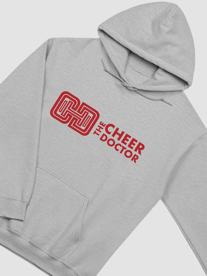 Gildan Grey Hoodie Red Logo product image (2)