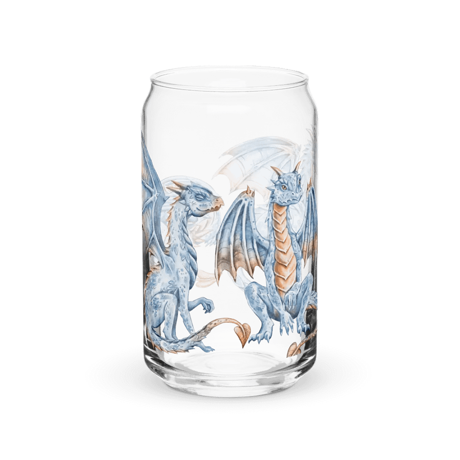 Frosty Blue Dragon Glass Can Sipper product image (8)